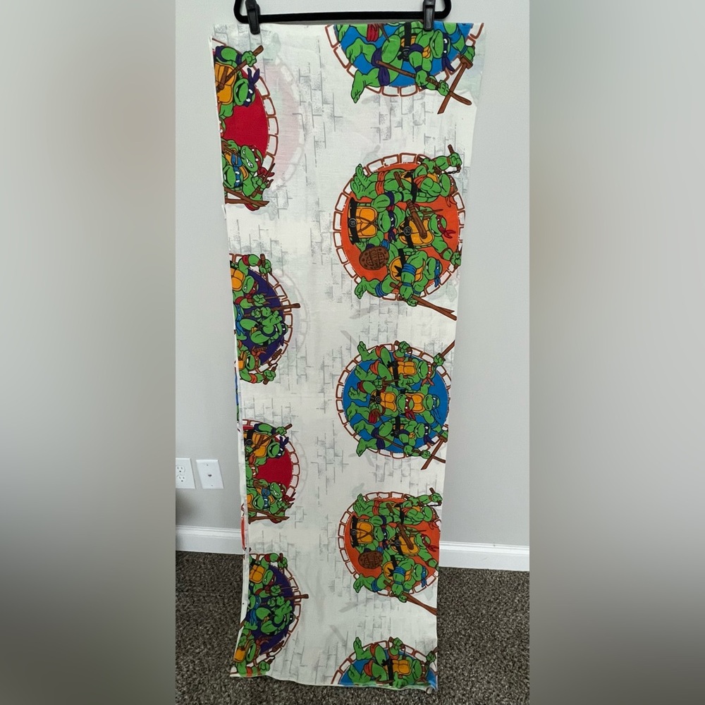 Teenage Mutant Ninja Turtles Vintage TMNT Twin Flat Cotton Top Sheet 1990 90s